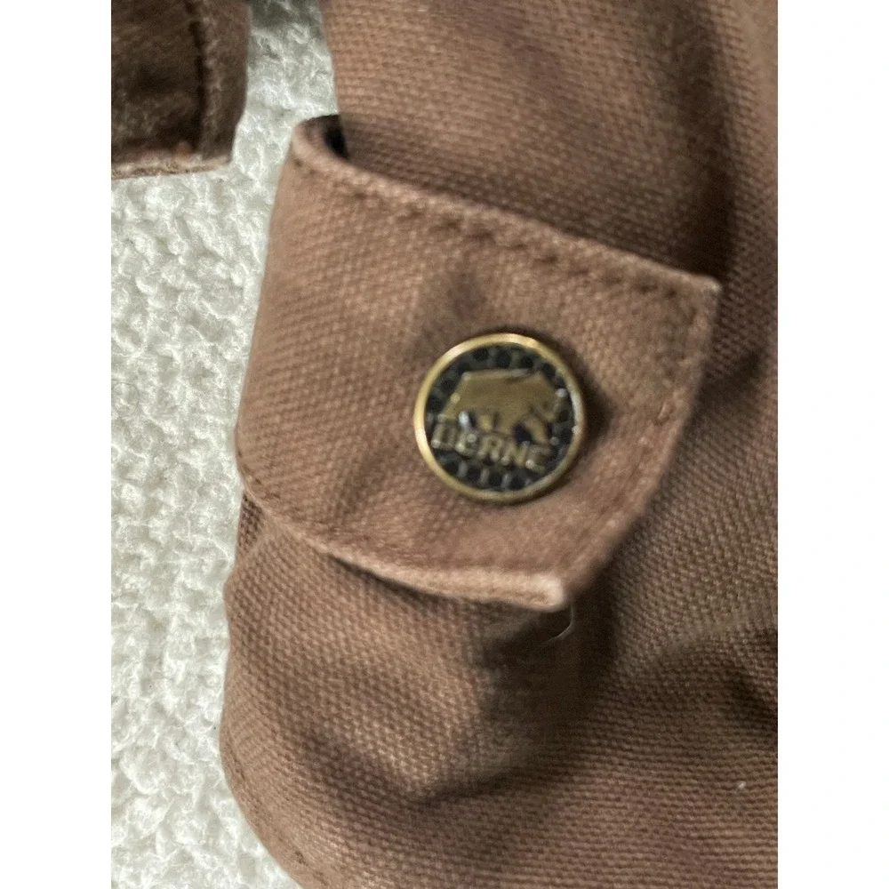 Berne Toddler 4T Workwear Jacket Brown Sherpa Lined Hooded Canvas BHJ42TBB